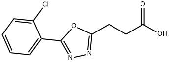 JR-9564, 3-(5-(2-Chlorophenyl)-1,3,4-oxadiazol-2-yl)propanoic acid, 97% 结构式