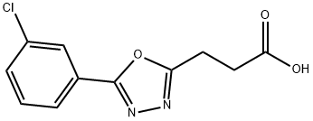 JR-9565, 3-(5-(3-Chlorophenyl)-1,3,4-oxadiazol-2-yl)propanoic acid, 97% 结构式
