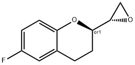 (2R)-REL-6-氟-3,4-二氢-2-(2S)-2-环氧乙烷基-2H-1-苯并吡喃 结构式