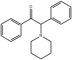 Ethanone, 1,2-diphenyl-2-(1-piperidinyl)- 结构式