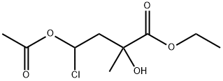 4-乙酰氧基-4-氯-2-羟基-2-甲基丁酸乙酯 结构式