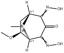 8-Azabicyclo[3.2.1]octane-2,3,4-trione,6-methoxy-8-methyl-,2,4-dioxime,(1R,5R,6S)-rel-(9CI) 结构式