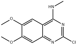 2-氯-6,7-二甲氧基-N-甲基喹唑啉-4-胺 结构式