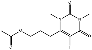 6-[3-(Acetyloxy)propyl]-5-iodo-1,3-dimethyl-2,4(1H,3H)-pyrimidinedione 结构式