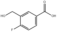 4-FLUORO-3-(HYDROXYMETHYL)BENZOIC ACID 结构式