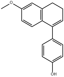 4-(6-甲氧基-3,4-二氢萘-1-基)苯酚 结构式