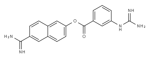 Benzoic acid, 3-[(aminoiminomethyl)amino]-, 6-(aminoiminomethyl)-2-naphthalenyl ester 结构式