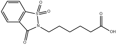 1,2-Benzisothiazole-2(3H)-hexanoic acid, 3-oxo-, 1,1-dioxide 结构式