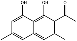 Ethanone, 1-(1,8-dihydroxy-3,6-dimethyl-2-naphthalenyl)- 结构式