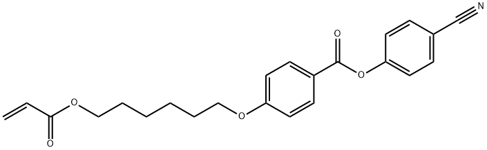 4-氰基苯基 4'-(6-丙烯酰氧基己氧基)苯甲酸酯 结构式