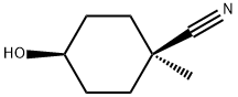 cis-4-hydroxy-1-methylcyclohexane-1-carbonitrile 结构式