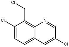 3,7-二氯-8-氯甲基喹啉 结构式