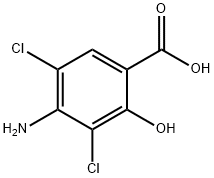 Benzoic acid, 4-amino-3,5-dichloro-2-hydroxy- 结构式