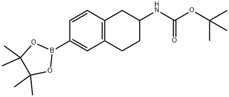 Carbamic acid, N-[1,2,3,4-tetrahydro-6-(4,4,5,5-tetramethyl-1,3,2-dioxaborolan-2-yl)-2-naphthalenyl]-, 1,1-dimethylethyl ester 结构式