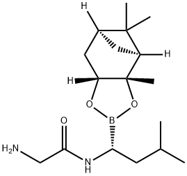 Acetamide, 2-amino-N-[(1R)-1-[(3aS,4S,6S,7aR)-hexahydro-3a,5,5-trimethyl-4,6-methano-1,3,2-benzodioxaborol-2-yl]-3-methylbutyl]- 结构式