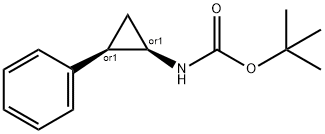 tert-butyl N-[(1R,2R)-rel-2-phenylcyclopropyl]carbamate 结构式