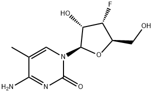 3'-Deoxy-3'-fluoro-5-methylcytidine 结构式