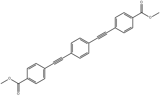 Benzoic acid, 4,4'-(1,4-phenylenedi-2,1-ethynediyl)bis-, dimethyl ester 结构式