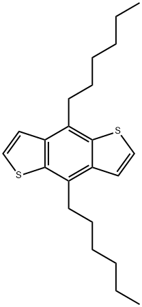 Benzo[1,2-b:4,5-b']dithiophene, 4,8-dihexyl- 结构式