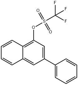 3-苯基-1-萘基三氟甲磺酸盐 结构式