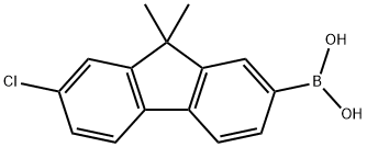 7-氯-9,9-二甲基芴-2-硼酸 结构式