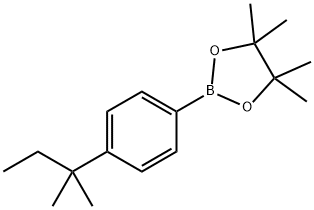 1,3,2-Dioxaborolane, 2-[4-(1,1-dimethylpropyl)phenyl]-4,4,5,5-tetramethyl- 结构式