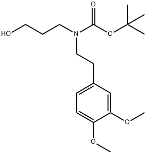 tert-Butyl [3-hydroxypropyl][2-(3,4-dimethoxyphenyl)ethyl]carbamate 结构式