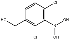 2,6-二氯-3-羟甲基苯硼酸 结构式