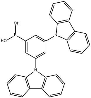 3,5-二(9H-咔唑-9-基)苯基硼酸 结构式