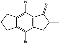 s-Indacen-1(2H)-one, 4,8-dibromo-3,5,6,7-tetrahydro-2-methyl- 结构式