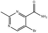 5-溴-2-甲基嘧啶-4-甲酰胺,2-甲基-5-溴嘧啶-4-甲酰胺 结构式