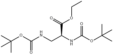 (S)-2,3-双((叔丁氧羰基)氨基)丙酸乙酯 结构式