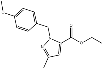 JR-14002, Ethyl 1-(4-methoxybenzyl)-3-methyl-1H-pyrazole-5-carboxylate, 97% 结构式