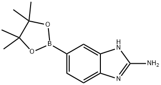 5-(4,4,5,5-tetramethyl-1,3,2-dioxaborolan-2-yl)-benzo[d]imidazol-2-amine 结构式