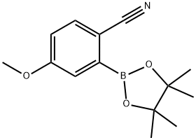 4-甲氧基-2-(4,4,5,5-四甲基-1,3,2-基-1,3,2-二噁硼烷-2-基)苄腈 结构式