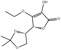 5,6-O-异丙基-3-O-乙基-L-抗坏血酸 结构式