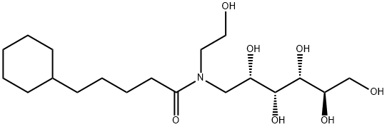 1-[(5-环己基-1-氧代戊基)(2-羟基乙基)氨基]-1-脱氧-D-山梨糖醇 结构式