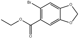 6-溴苯并[D][1,3]二氧杂环-5-羧酸乙酯 结构式