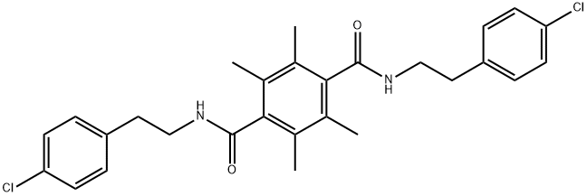 1-N,4-N-bis[2-(4-chlorophenyl)ethyl]-2,3,5,6-tetramethylbenzene-1,4-dicarboxamide 结构式