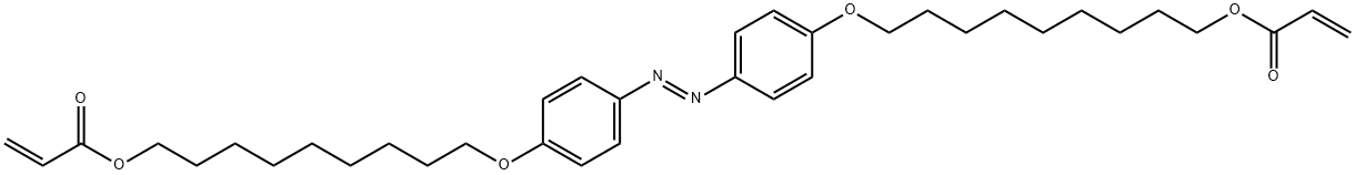 2-Propenoic acid, 1,1'-[(1E)-1,2-diazenediylbis(4,1-phenyleneoxy-9,1-nonanediyl)] ester 结构式