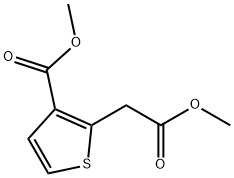 methyl 2-(2-methoxy-2-oxoethyl)thiophene-3-carboxylate 结构式