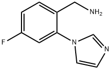 (4-氟-2-(1H-咪唑-1-基)苯基)甲胺 结构式