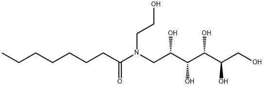 1-脱氧-1-[(2-羟基乙基)(1-氧代辛基)氨基]-D-山梨糖醇 结构式