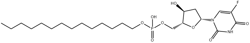 tetradecyl 2'-deoxy-5-fluoro-5'-uridylate 结构式