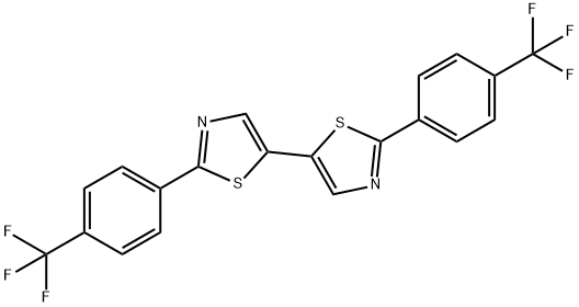 2,2Μ-BIS[4-(TRIFLUOROMETHYL)PHENYL]-5,5Μ-BITHIAZOLE 结构式