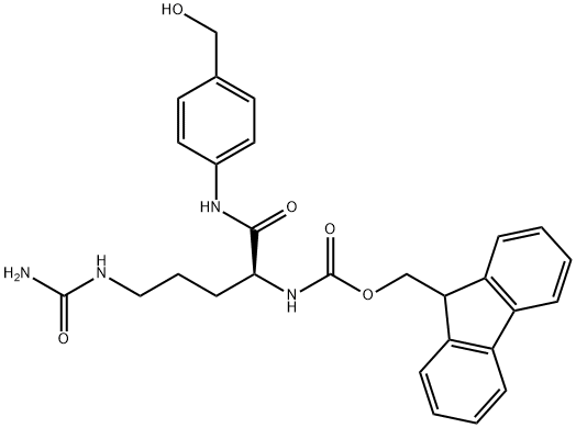 NΑ-FMOC-L-瓜氨酸(4-羟甲基)苯基酰胺 结构式