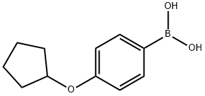 (4-(环戊氧基)苯基)硼酸 结构式