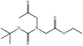 Glycine, N-[(1,1-dimethylethoxy)carbonyl]-N-(2-oxopropyl)-, ethyl ester 结构式