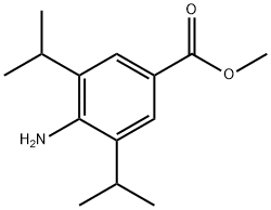 4-氨基-3,5-二异丙基苯甲酸甲酯 结构式
