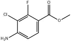 4-氨基-3-氯-2-氟苯甲酸甲酯 结构式